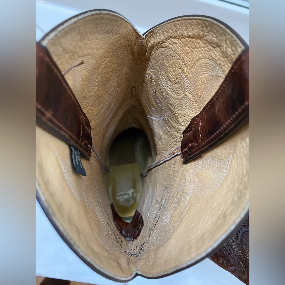 JUSTIN MEN Cowboy boots Size 10D in great condition clean interior great bottom - Picture 4 of 11